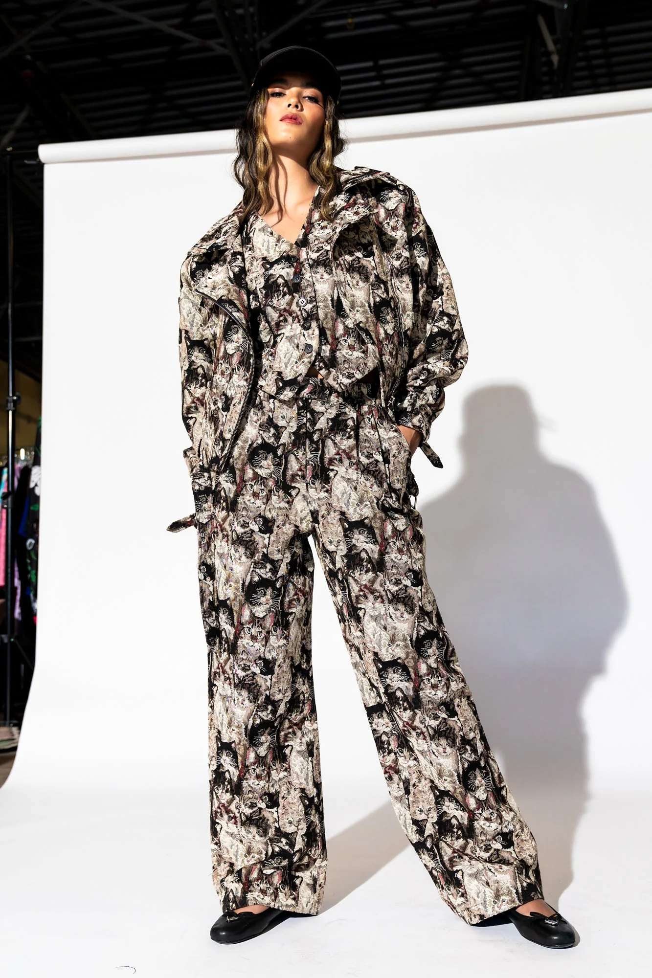 Crazy Cat Lady Jacquard Waistcoat Vest - Image 11