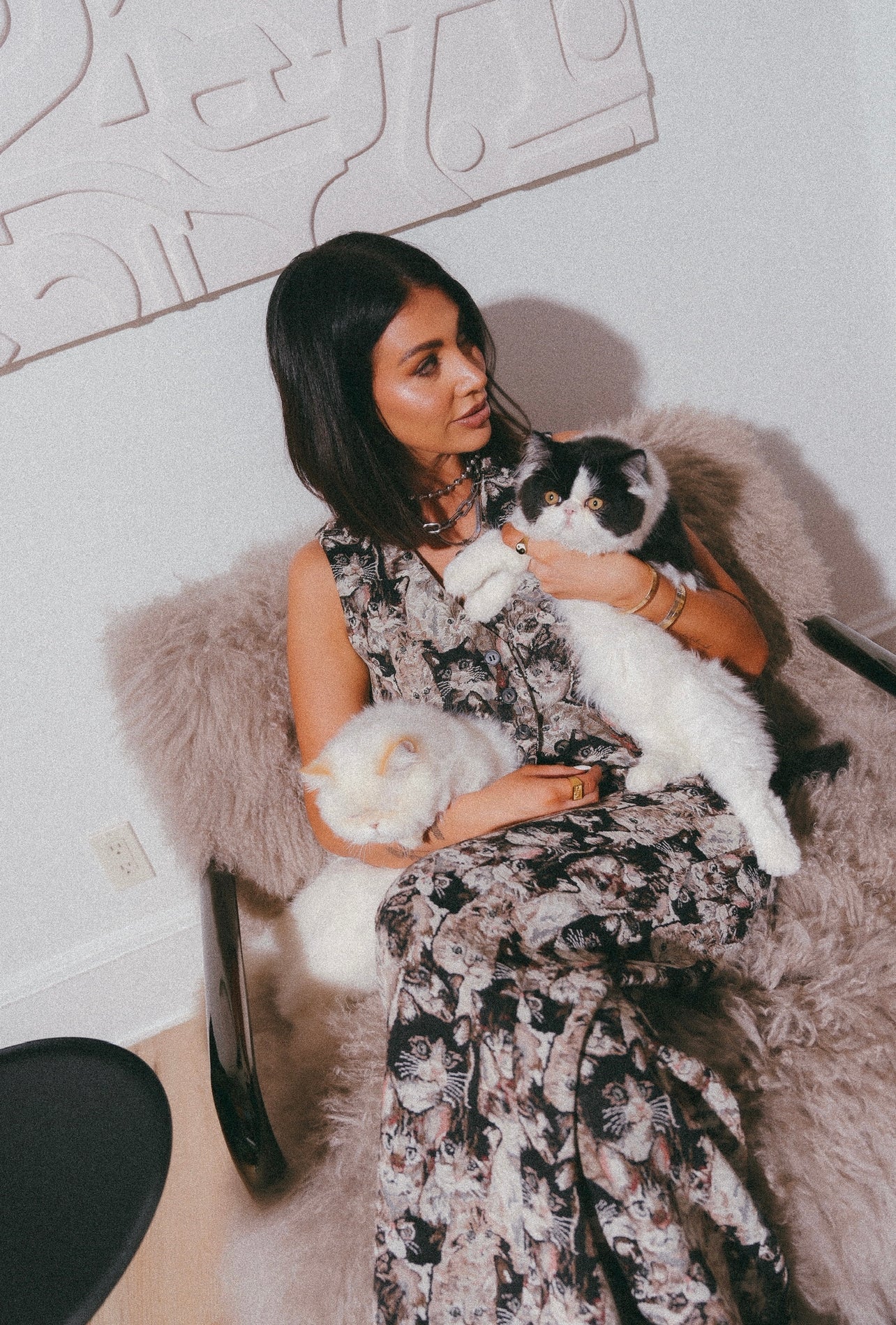 Crazy Cat Lady Jacquard Waistcoat Vest - Image 3