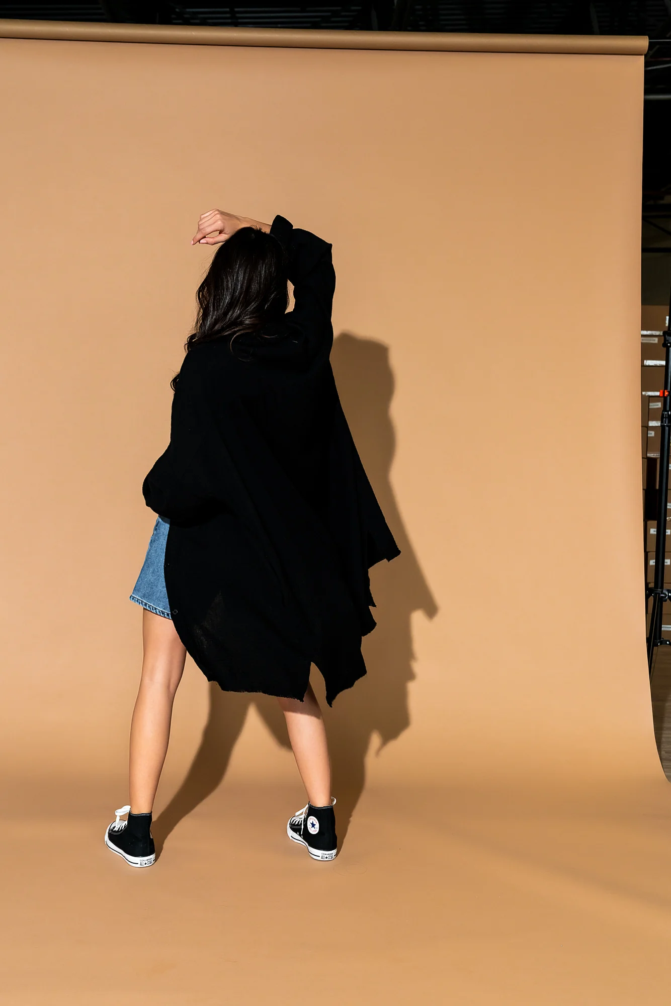 Lala Made Me Do It Oversized Button Up in Black - Image 11