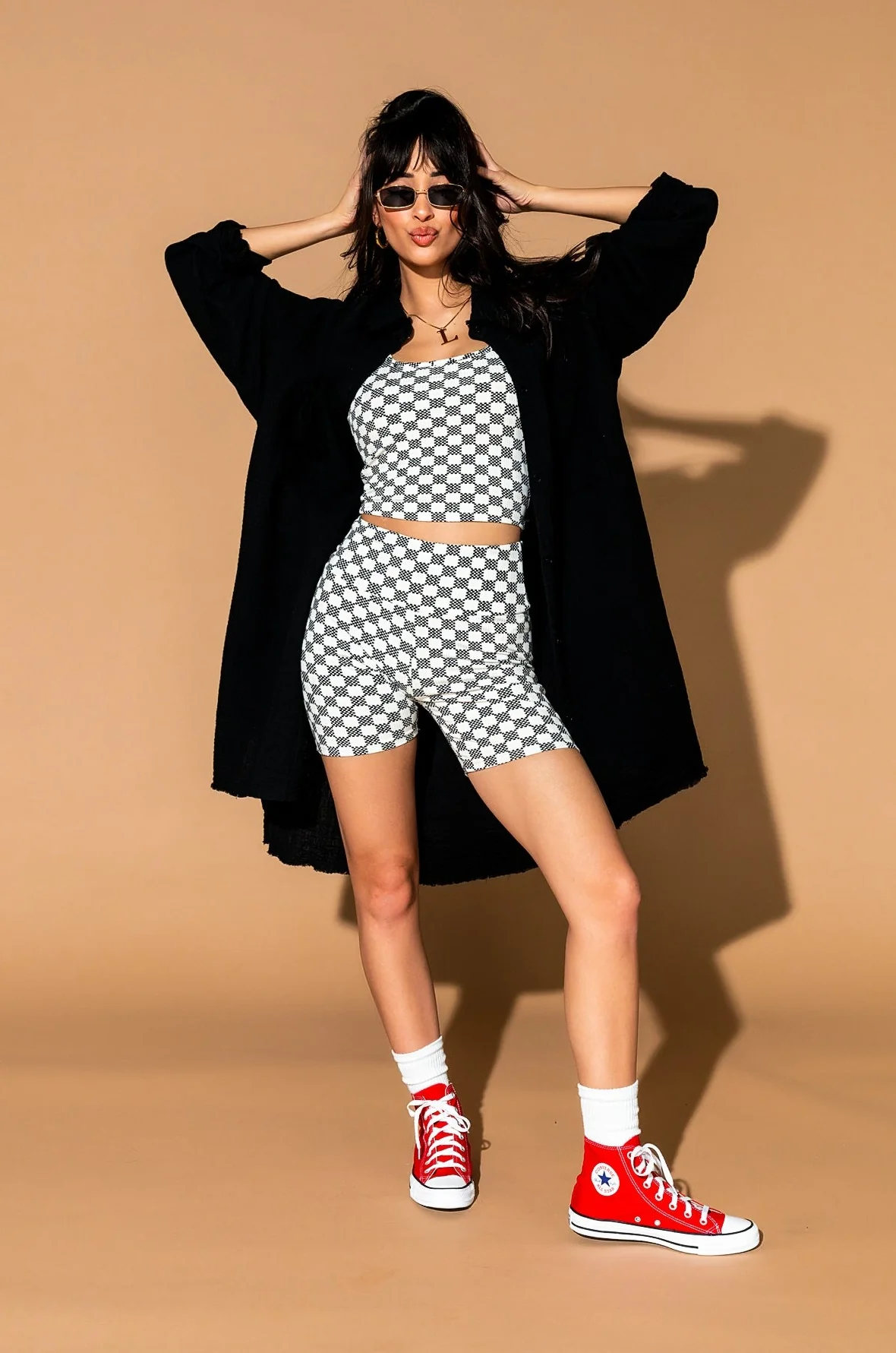 Lala Made Me Do It Oversized Button Up in Black - Image 3