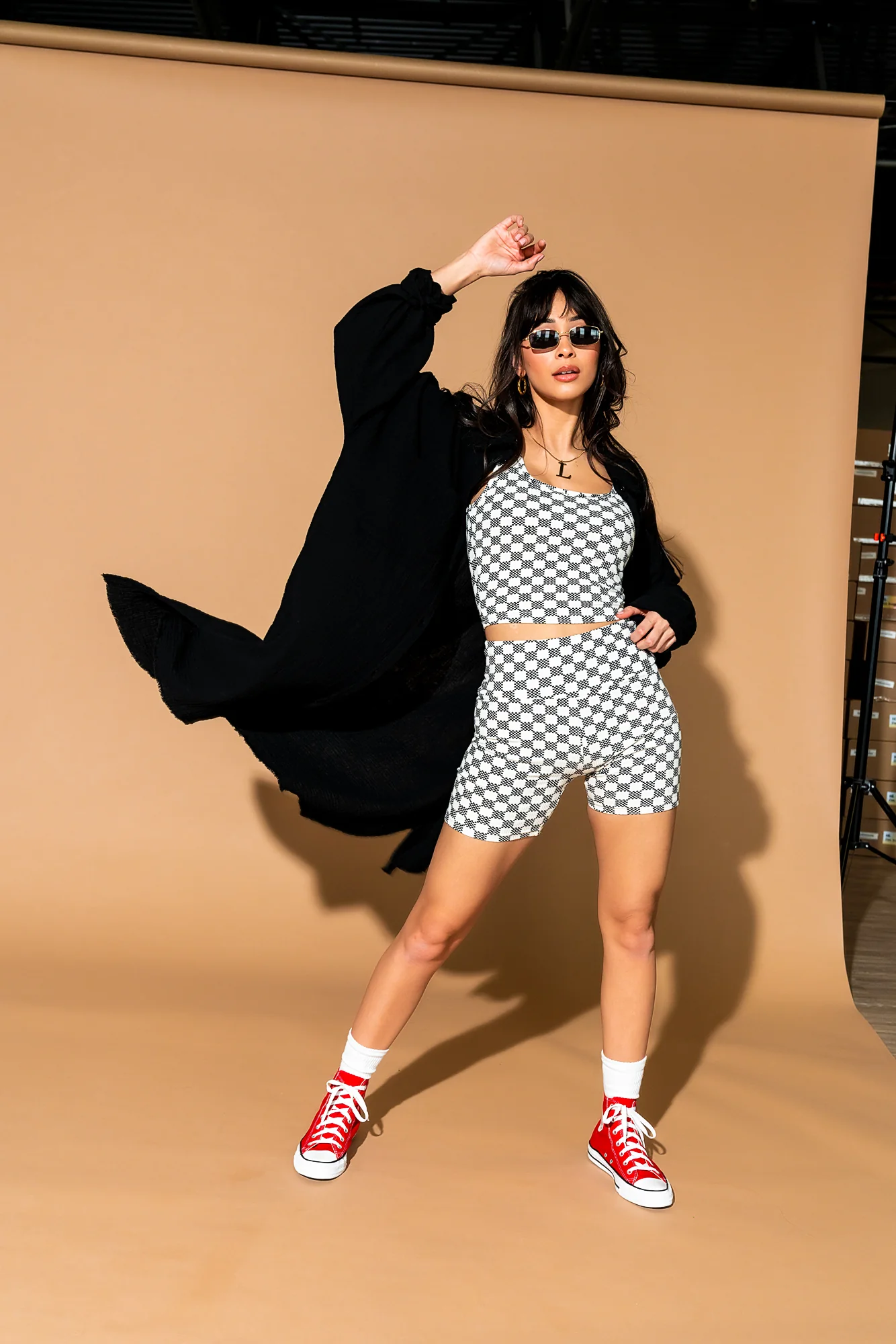Lala Made Me Do It Oversized Button Up in Black - Image 5