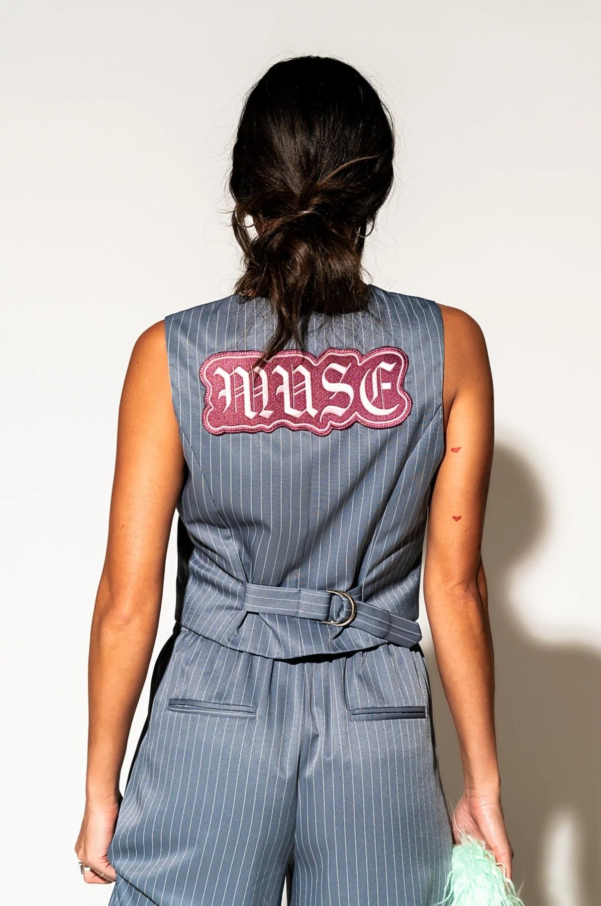 Muse Waistcoat Vest in Pinstripe - Image 12