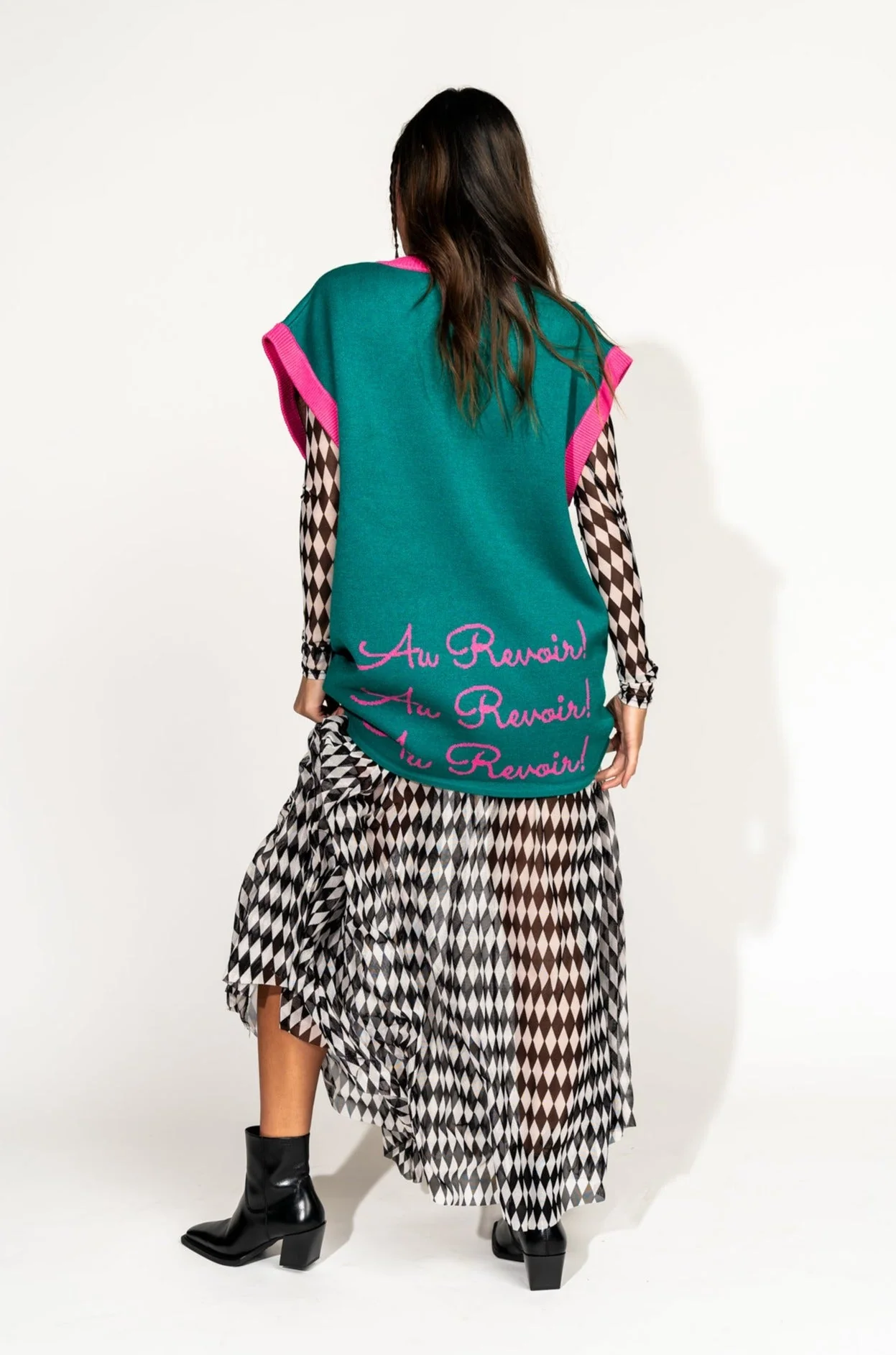 Oversized Sweater Vest in Walter the Wiener Dog - Image 5