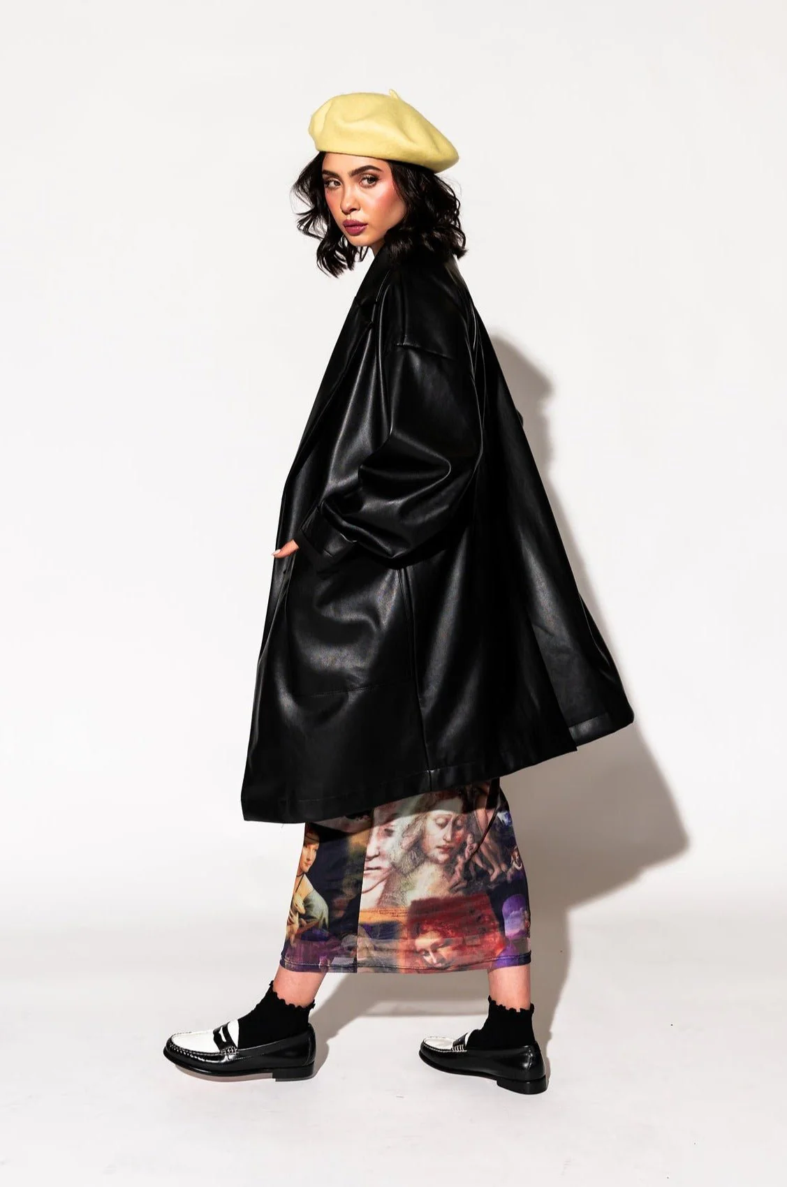Scorpio Coat in Buttery Soft Vegan Leather - Image 9